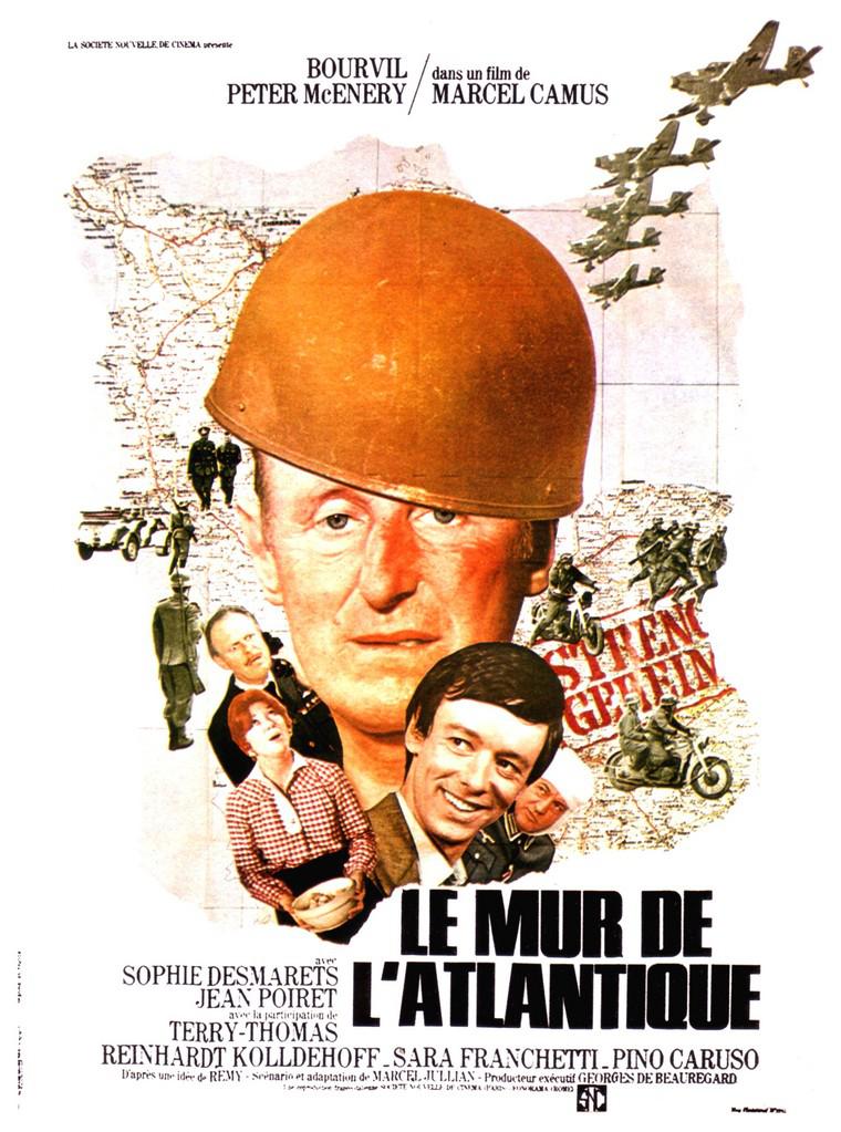 Affiche du film Le mur de l’atlantique, de Marcel Camus (1970) réalisé par Marcel Camus