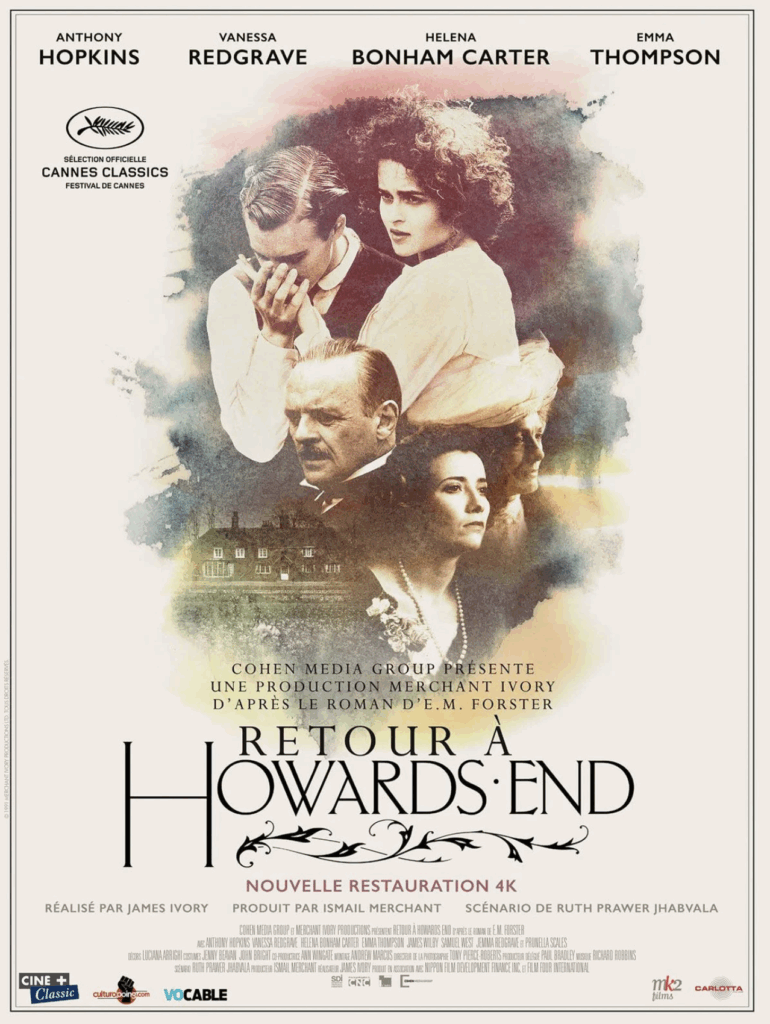 Affiche du film Retour a Howard Ends (1992) réalisé par James Ivory